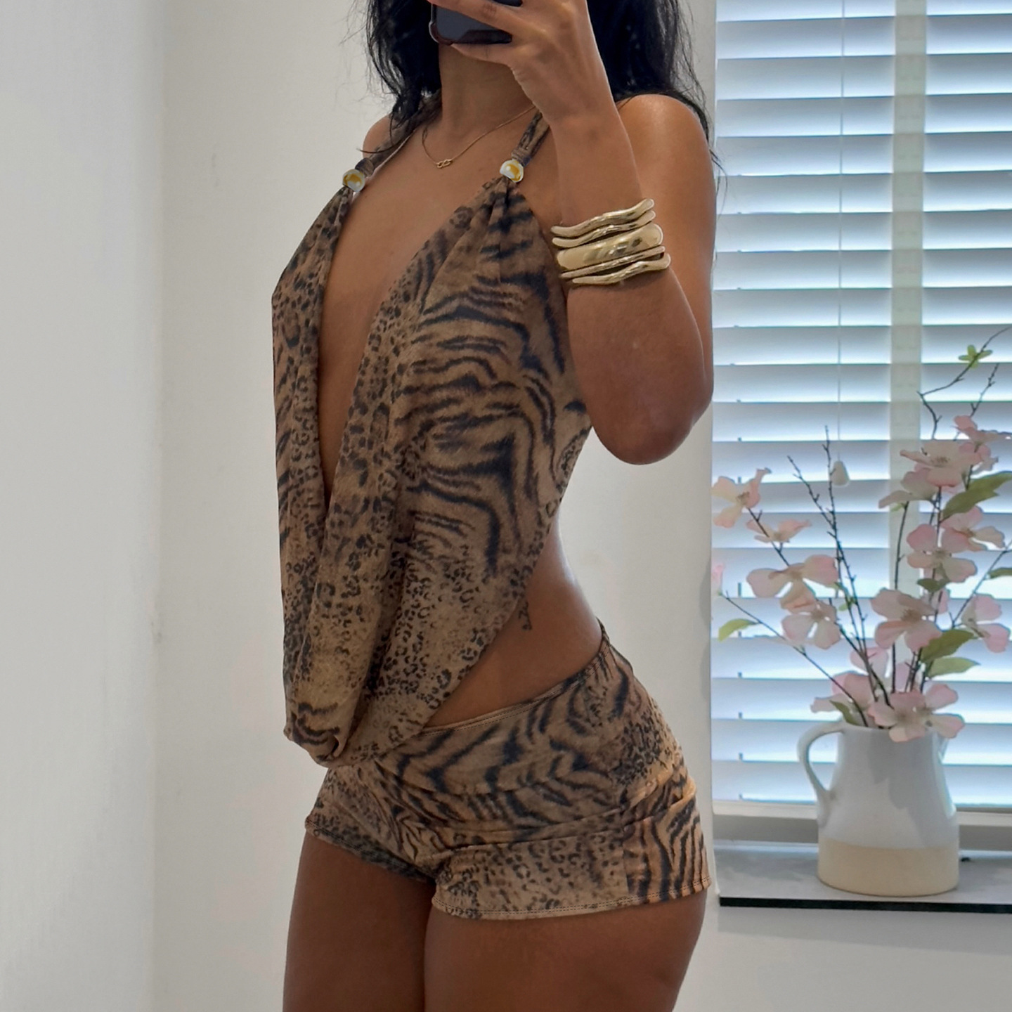 Summer Clothing Model - Conjunto Feminino de 2 Peças com