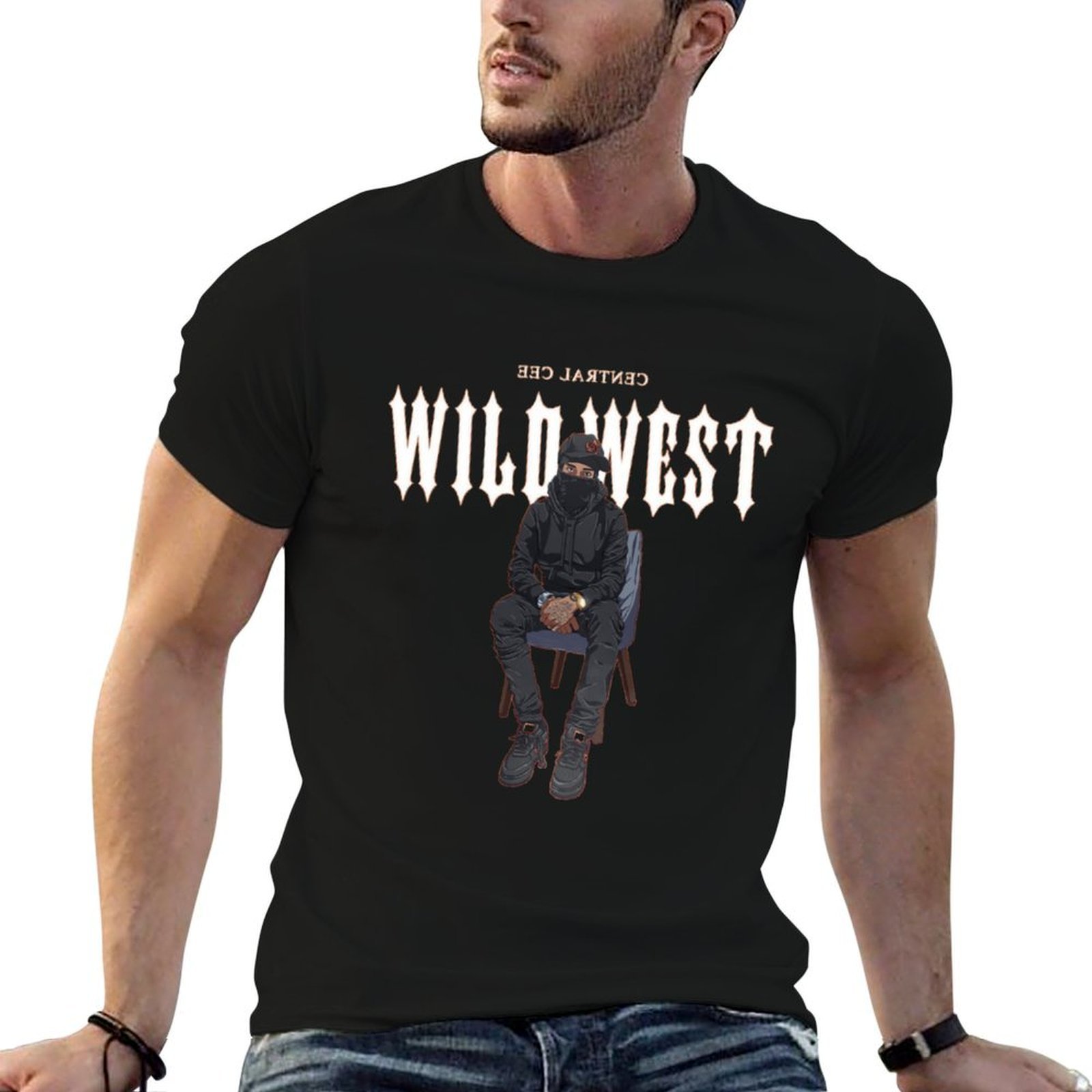 Summer Clothing Uk Men - Central Cee, rap, estilo «Wild West»,