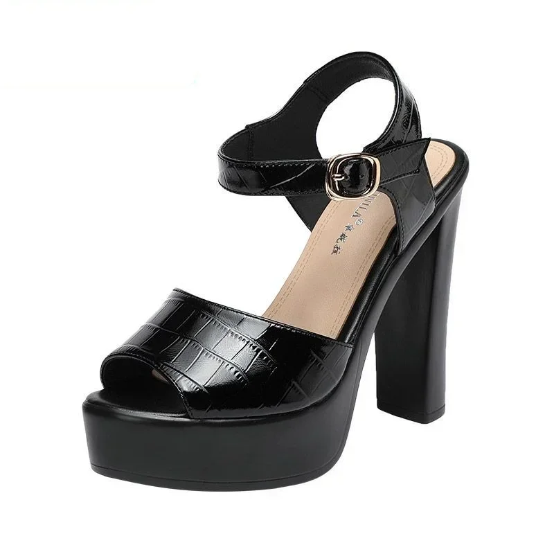Summer Clothing Offers - 10cm 13cm moda sandálias de couro