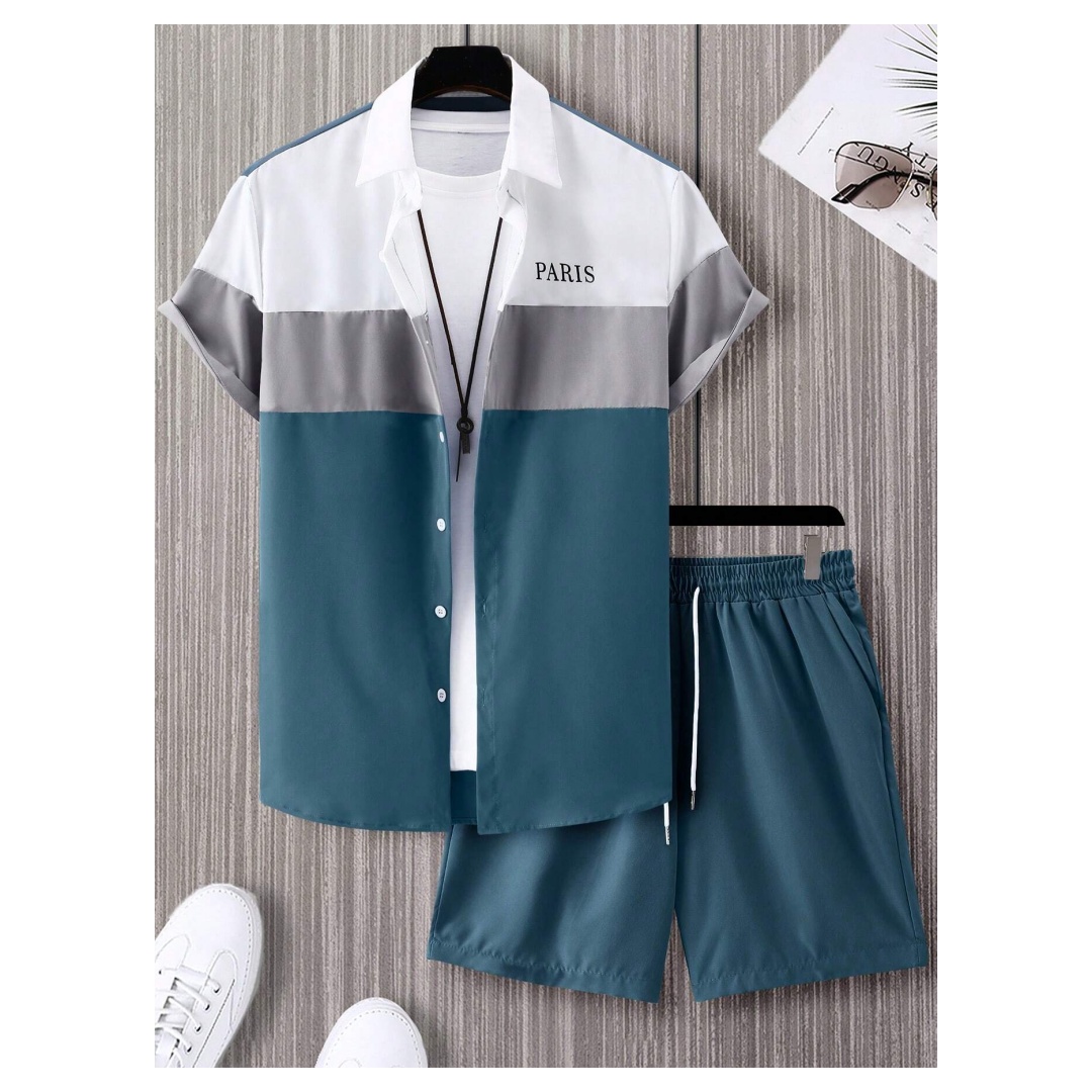 Summer Clothing Guys - Conjunto Masculino de Moda Azul e