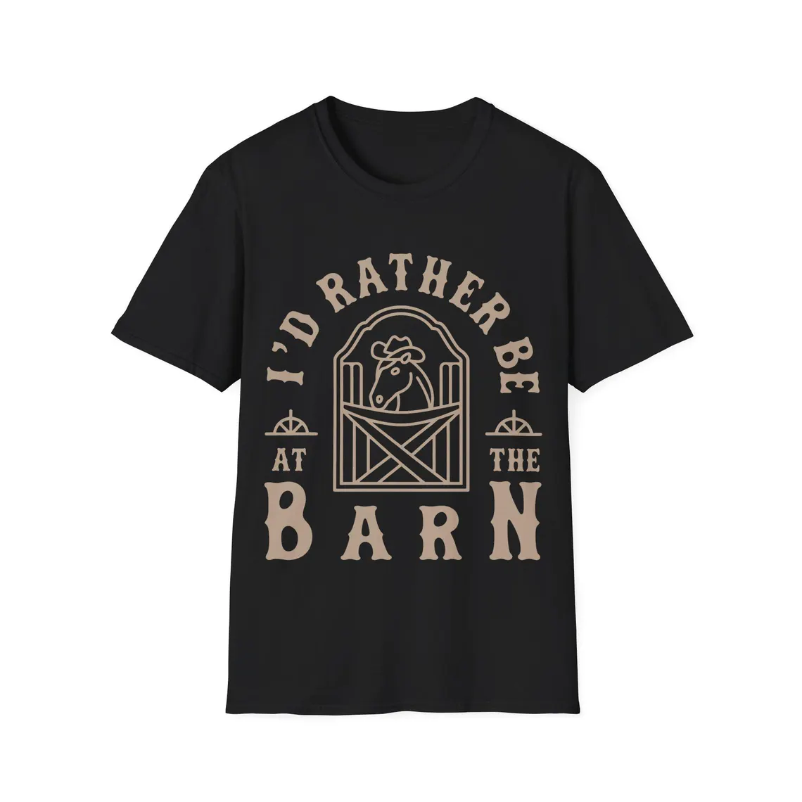 Summer Equestrian Clothing - Eu prefiro estar no celeiro camiseta