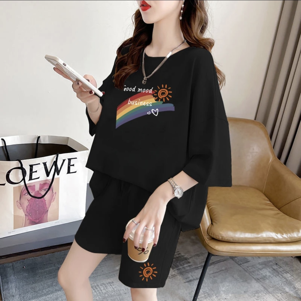 Summer Clothing Women - Conjunto de shorts de verão femininos