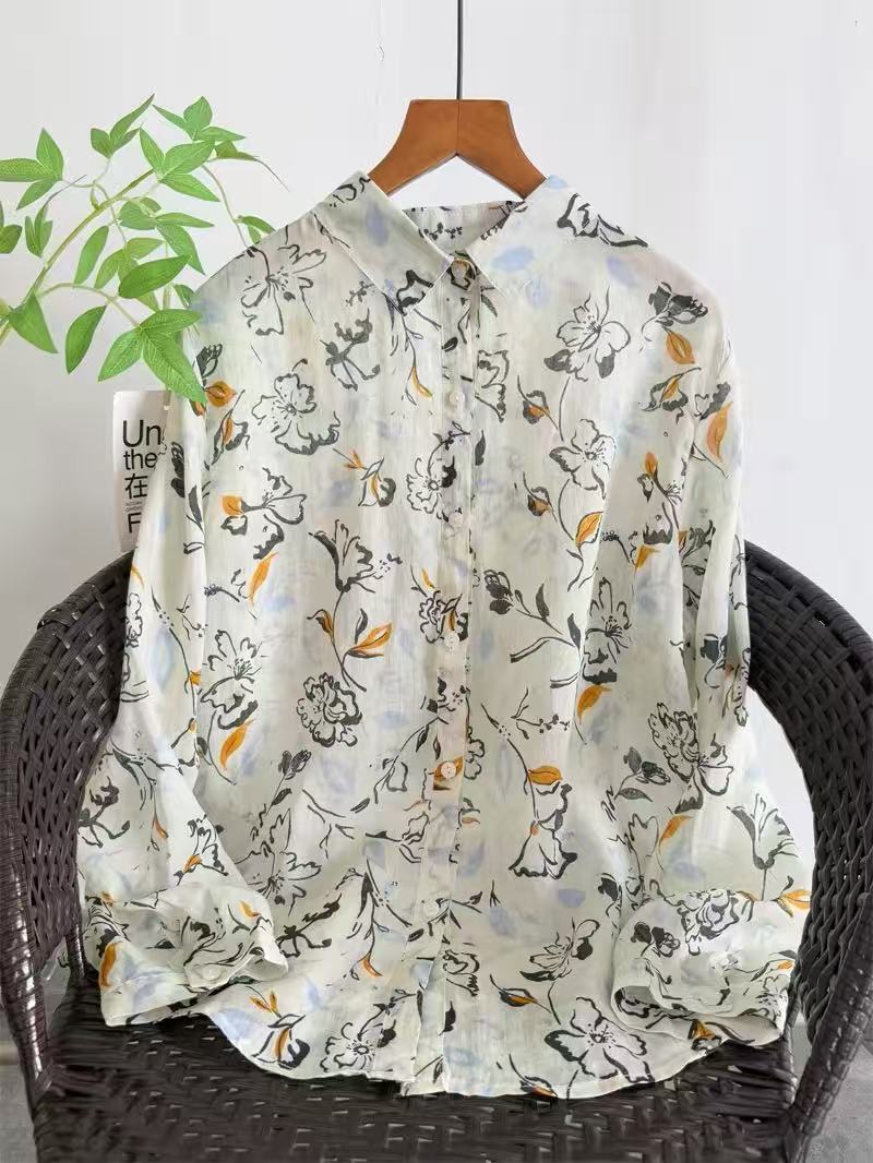 Camisas Vintage 2026 100% Rami - Japan Summer Clothing Women avaliação e preço