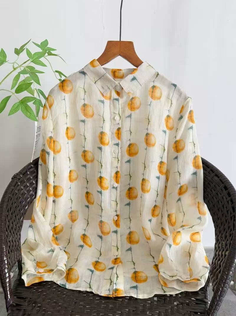 Camisas Vintage 2026 100% Rami - Japan Summer Clothing Women avaliação e preço