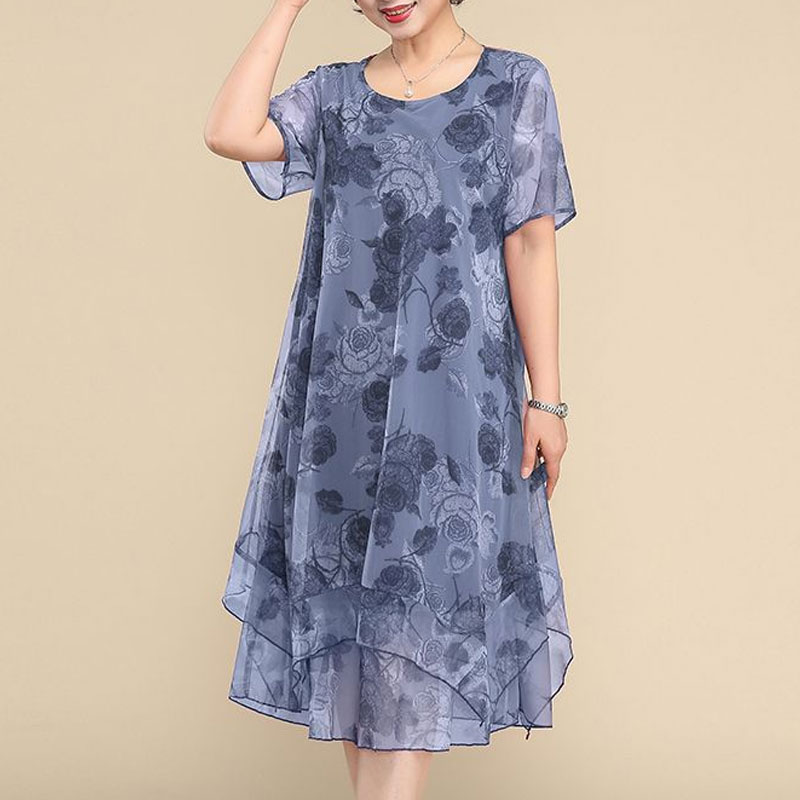 Novo o-pescoço vestidos de man - Summer Gauze Clothing avaliação e preço