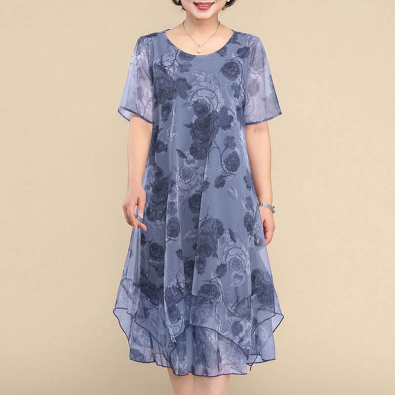 Novo o-pescoço vestidos de man - Summer Gauze Clothing avaliação e preço