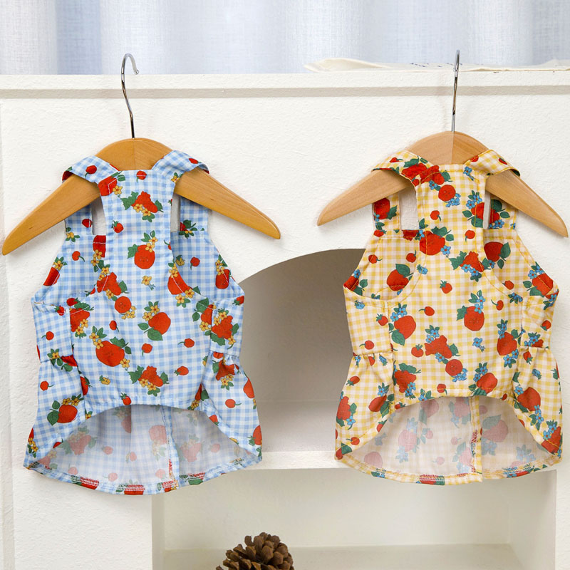 Roupas de verão para cães, ves - Yellow Summer Clothing avaliação e preço