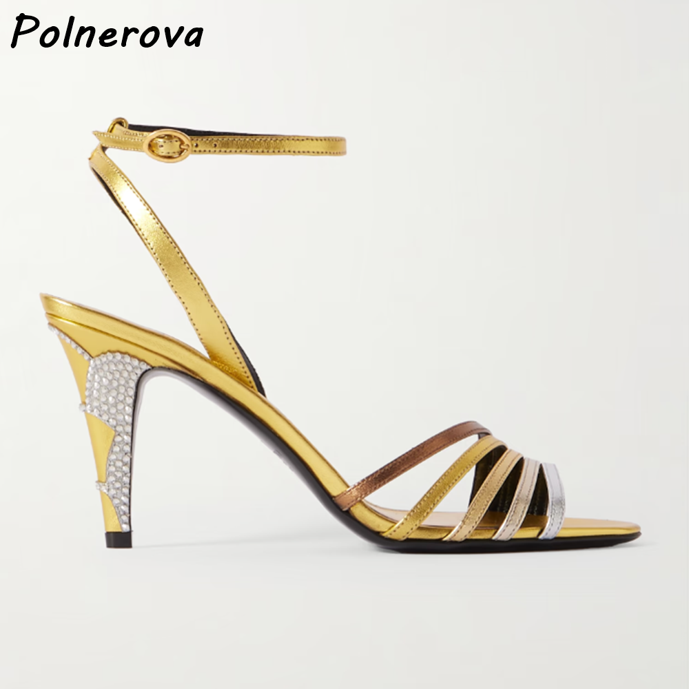 Sandálias de Salto com Strass  - Summer Clothing Colors avaliação e preço