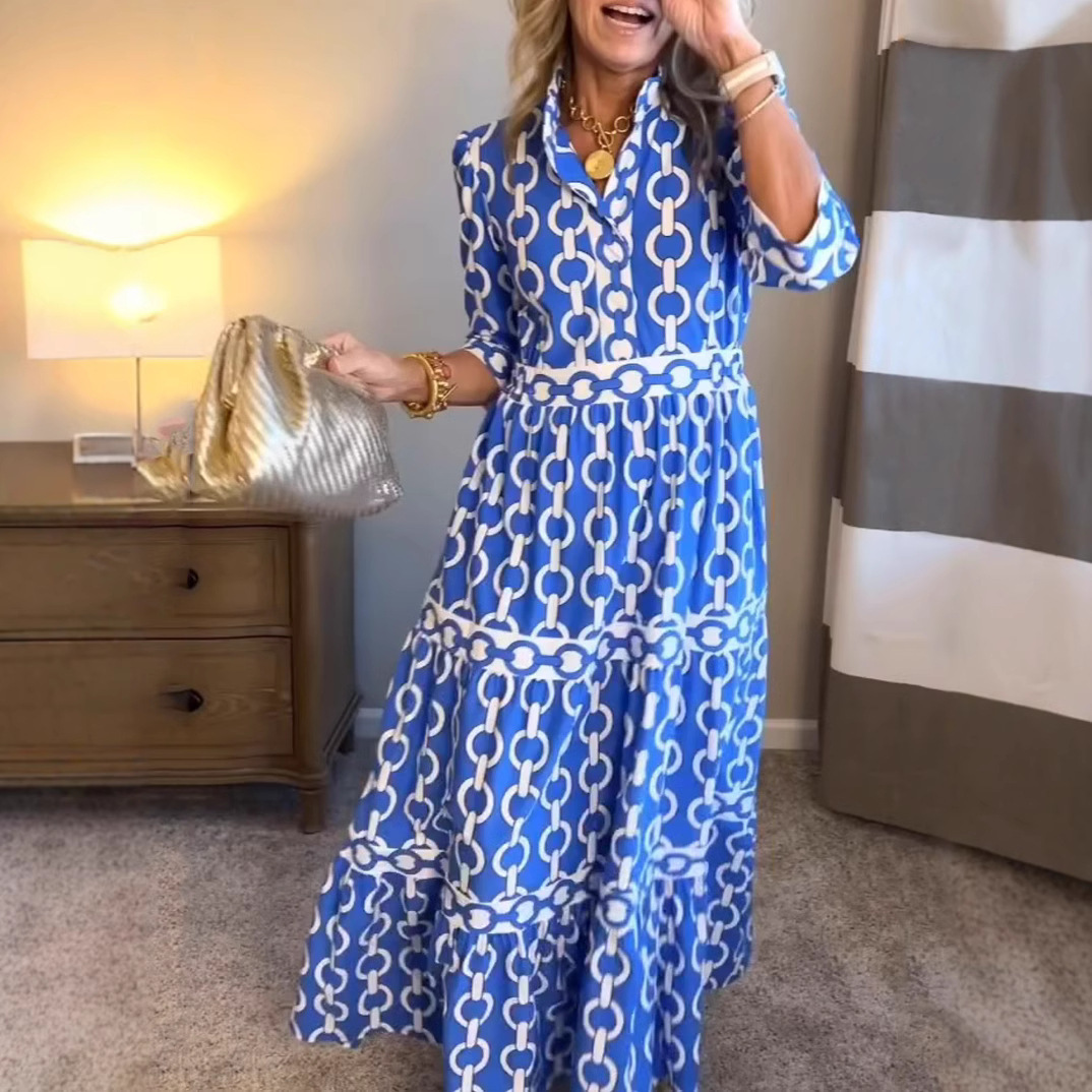 Vestido longo com estampa geom - Summer Clothing Amazon avaliação e preço