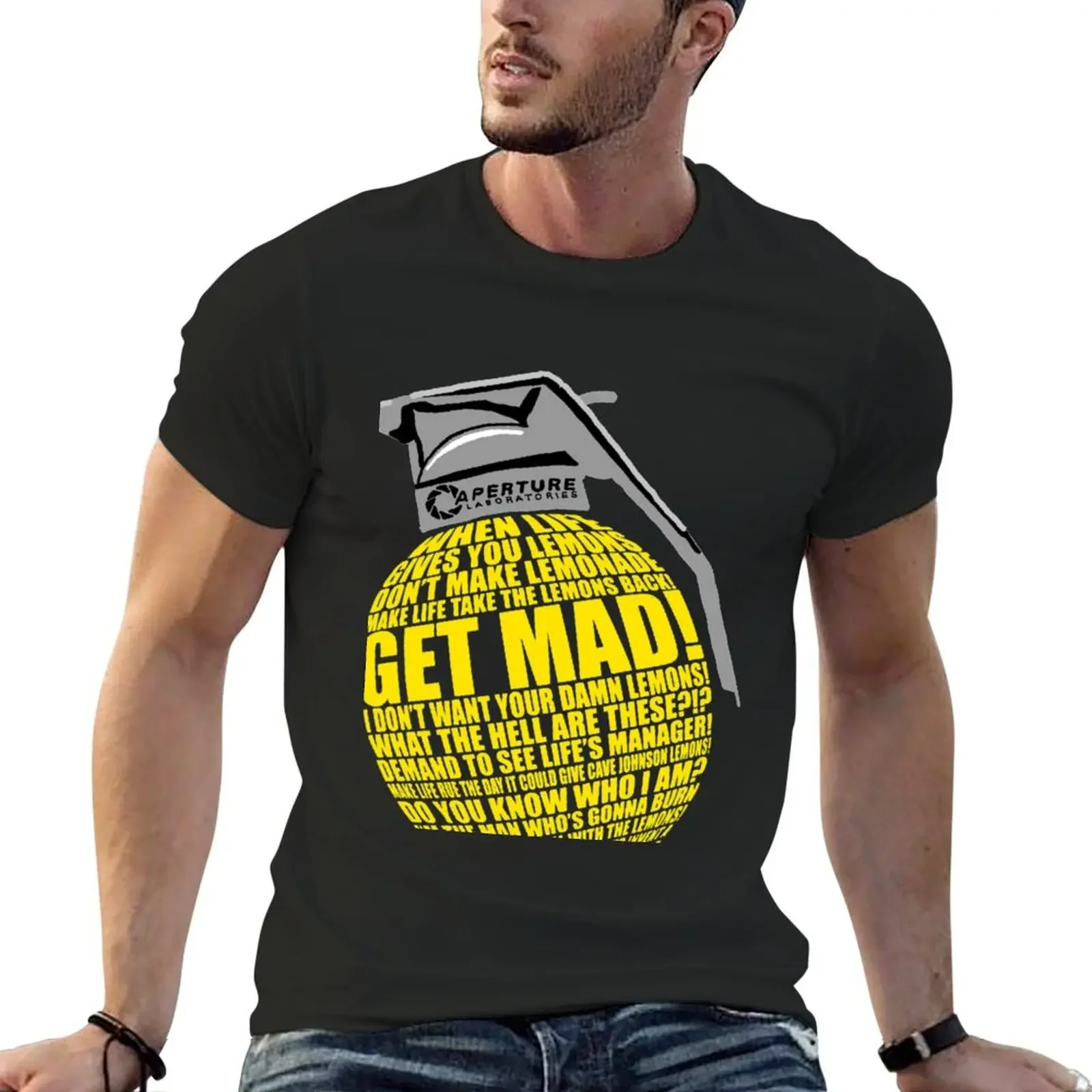 Portal 2-Camiseta gráfica comb - Summer Clothing Quotes avaliação e preço