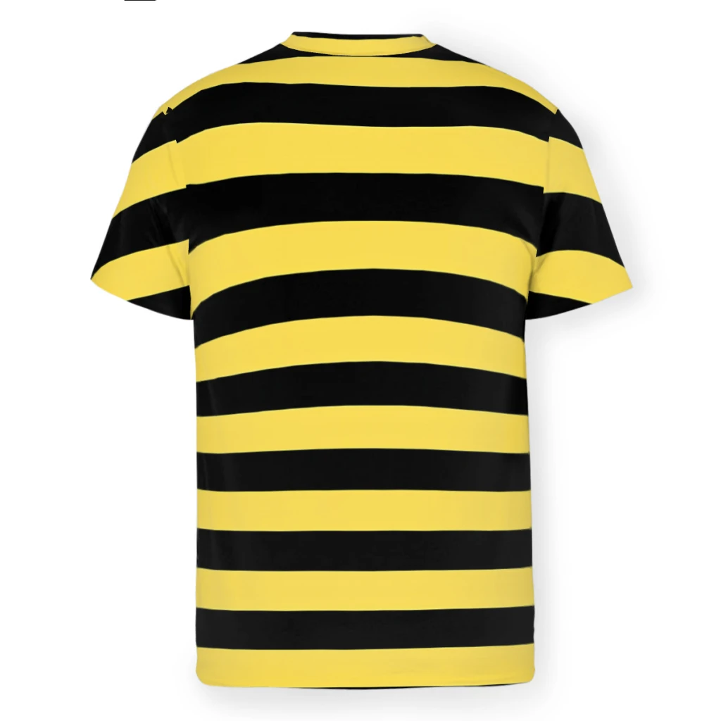 Camiseta Listrada Preta e Amar - Yellow Summer Clothing avaliação e preço