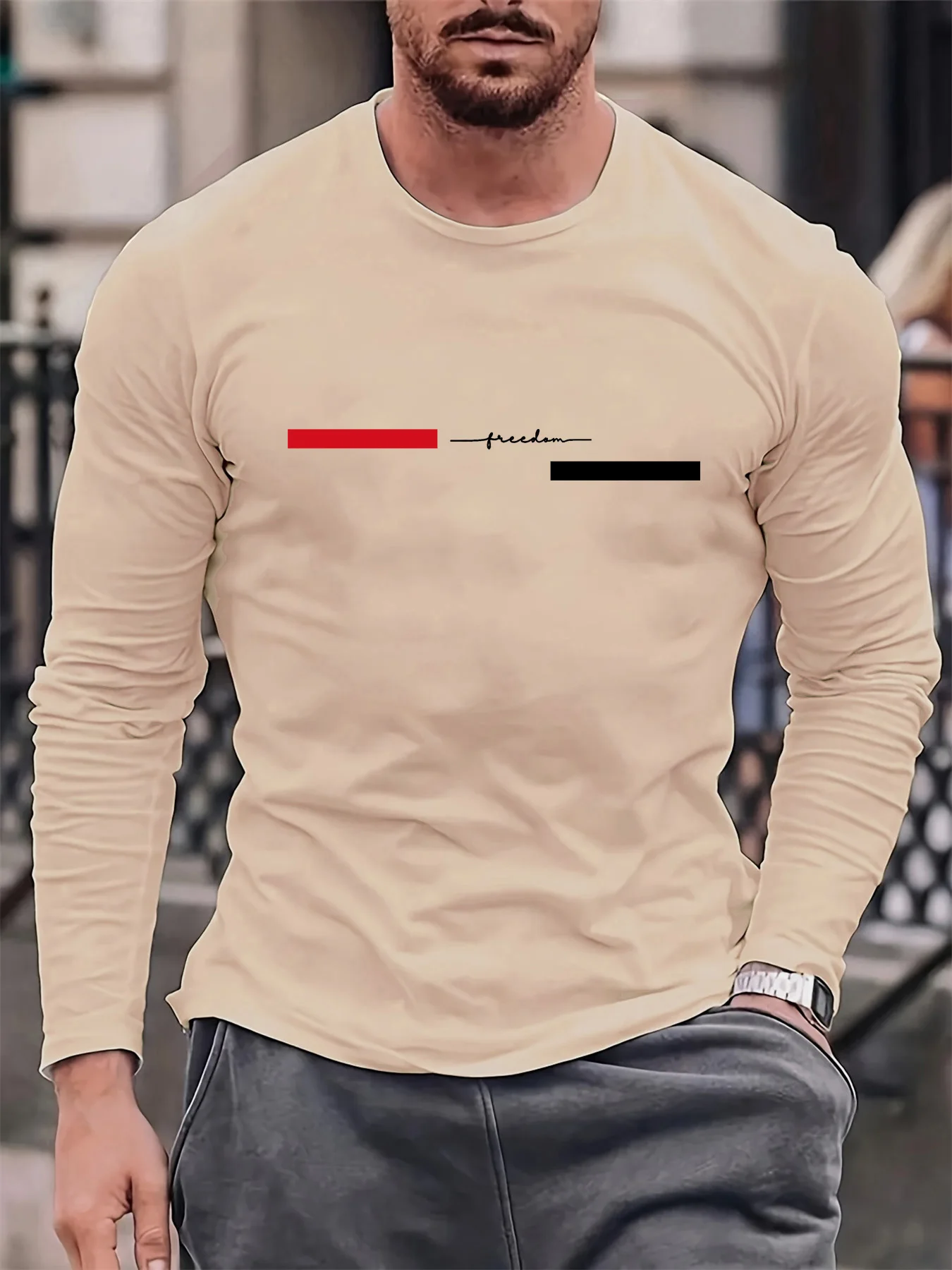 Camiseta masculina de manga co - Summer Clothing Essentials avaliação e preço
