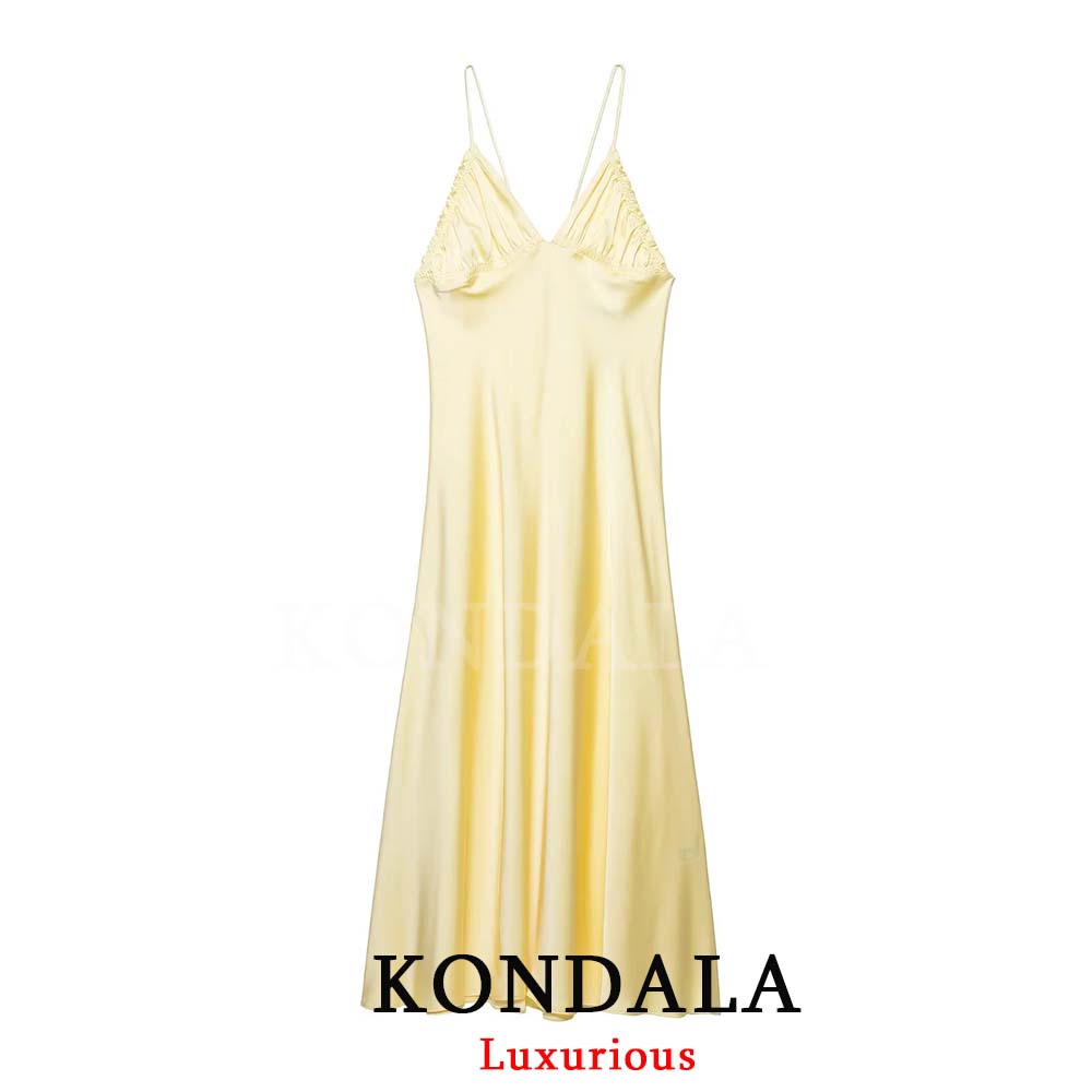 Vestido Feminino KONDALA Sexy  - Yellow Summer Clothing avaliação e preço