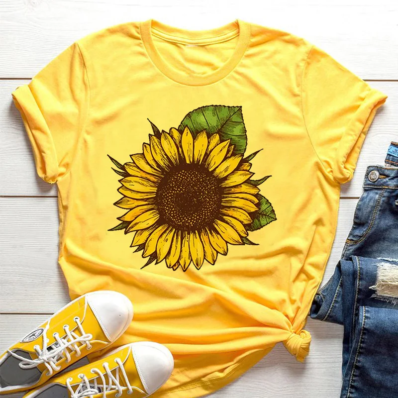 Camiseta Feminina Amarela com  - Yellow Summer Clothing avaliação e preço