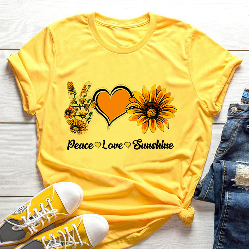 Camiseta Feminina Amarela com  - Yellow Summer Clothing avaliação e preço